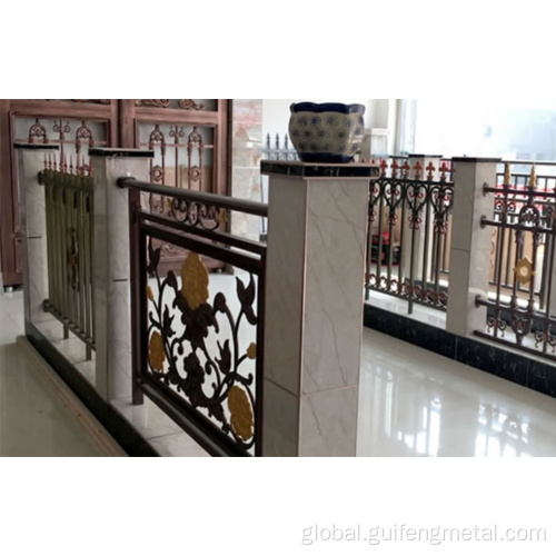 Aluminium safety railing Top terrace windows protective staircase handrails Supplier